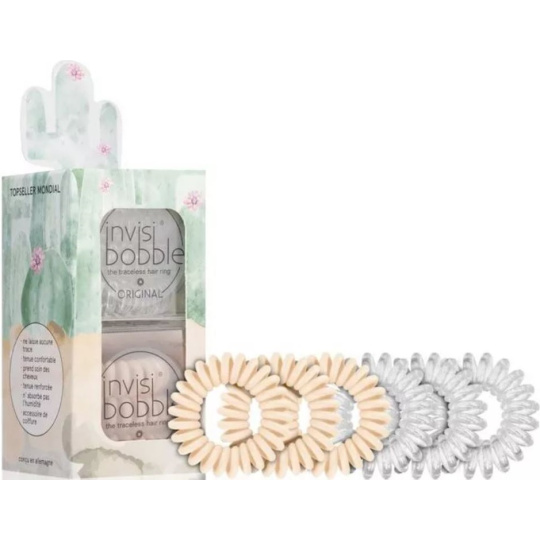 Invisibobble Original Desert Bloom Looking Sharp gumička do vlasů tělová, průhledná spirálová 6 kusů