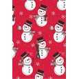 Ditipo Dárkový balicí papír 70 x 500 cm Červený sněhuláci