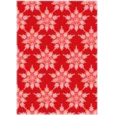 Ditipo Dárkový balicí papír 70 x 100 cm Vánoční červený - velké bílé vločky 2 archy