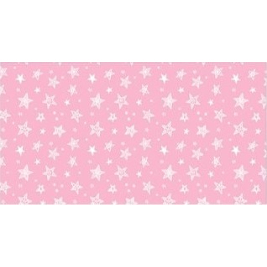 Apli Dárkový balicí papír 70 x 200 cm Nordik Fun Pastel růžový - bílé hvězdičky