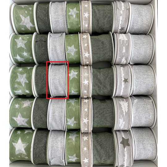 Ditipo Stuha látková s drátkem Stříbrná 3 m x 25 mm Ditipo Stuha látková s drátkem Stříbrná 3 m x 25 mm