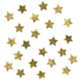 Hvězdičky dřevěné zlaté 2,5 cm 24 kusů