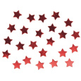 Hvězdy dřevěné červené 2,5 cm 24 kusů