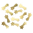 Komety dřevěné zlatá 6 cm 12 kusů