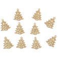 Stromek zlatý s lepíkem akrylový s glitry 3 cm 10 kusů
