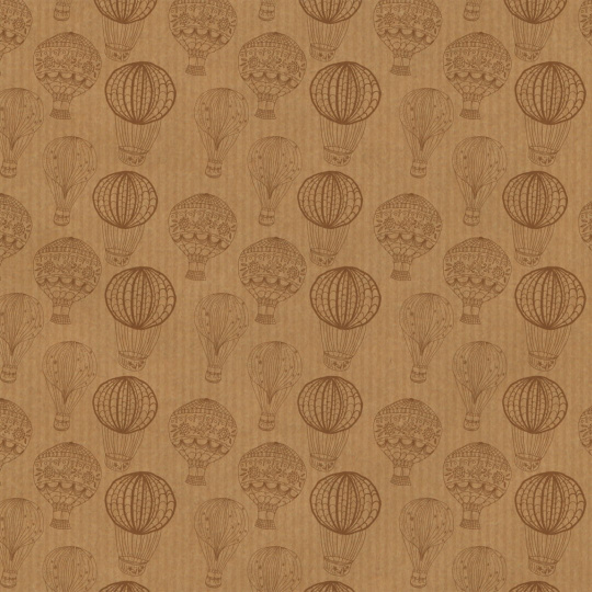 Apli Dárkový balicí papír 70 x 200 cm Kraft Fun přírodní s balóny