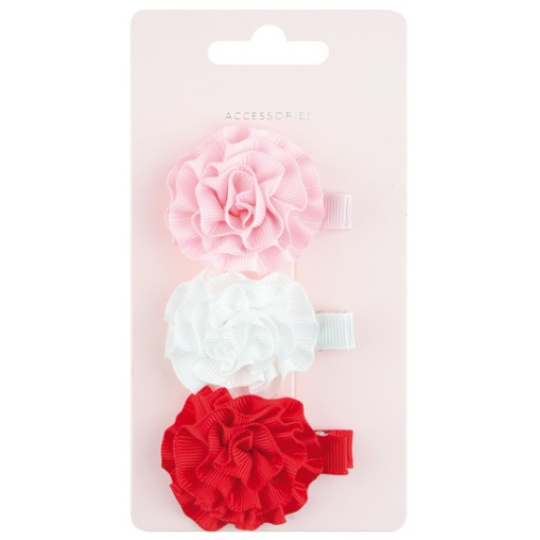 Richstar Accessories Květy do vlasů na klipu 5 cm 3 kusy