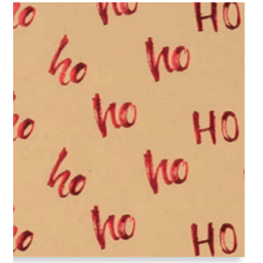 Zoewie Dárkový balicí papír 70 x 150 cm Vánoční Shining Moments přírodní červený nápis HO