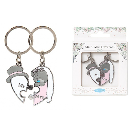 Me To You Klíčenka kovová Pan a paní pro páry 2 kusy v balení