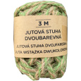 Albi Jutová stuha dvoubarevná Zelená s přírodní 3 m