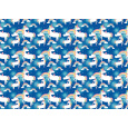Ditipo Dárkový balicí papír 70 x 100 cm Modrý s jednorožcem 2 archy
