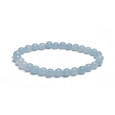 Akvamarin náramek elastický přírodní kámen, kulička 6 mm / 16 - 17 cm, kámen námořníků, léčivá síla oceánu