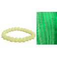Jade Luminois Light Fosforeskující, žlutě svítí ve tmě, náramek elastický přírodní kámen, kulička 8 mm / 16 - 17 cm