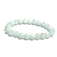 Angelit náramek elastický přírodní kámen, kulička 8 mm / 16 - 17 cm, kámen klidu, míru