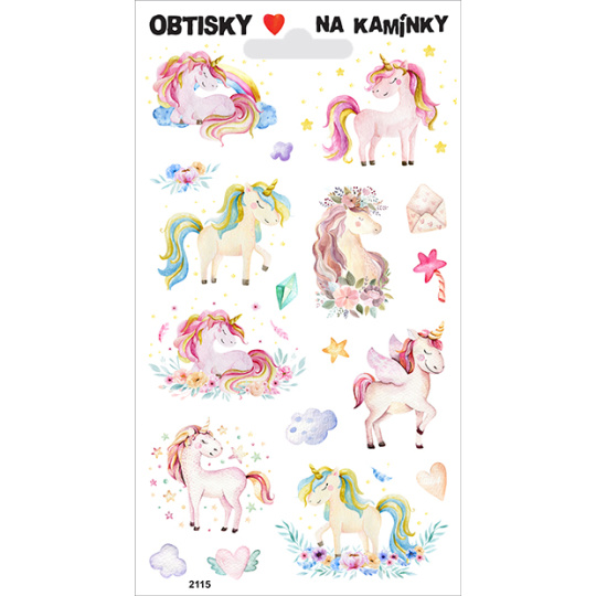 Arch Obtisky na kamínky Jednorožci 17 x 9,5 cm