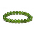 Nefrit Kanadský náramek elastický přírodní kámen, kulička 8 mm / 16 - 17 cm, kámen klidu