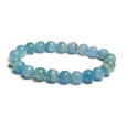 Kalcit multi nebesky modrý Argentinský náramek elastický přírodní kámen, kulička 8 mm / 16 - 17 cm, kámen intuice