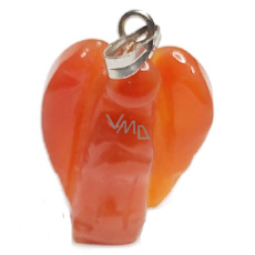 Karneol Anděl strážný přívěsek přírodní kámen ručně broušený 1,7 cm 1 kus, Učí nás tady a teď Karneol Anděl strážný přívěsek přírodní kámen ručně broušený 1,7 cm 1 kus, Učí nás tady a teď