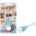 Trendhaus Kapesní lampička ve tvaru žárovky Modrá 2,2 x 5,5 cm
