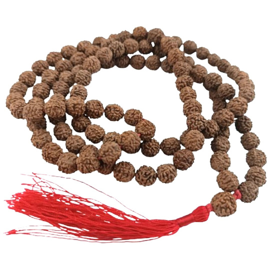 108 Mala Shiva Rudraksha, meditační šperk, přírodní indická semínka, vázaný, elastický, ruční výroba, střapec 8 cm, korálek 7-8 mm 108 Mala Shiva Rudraksha, meditační šperk, přírodní indická semínka, vázaný, elastický, ruční výroba, střapec 8 cm, korálek 7-8 mm