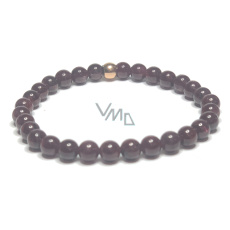 Granát náramek elastický přírodní kámen, kulička 6 mm / 16 - 17 cm, kámen ohně, lásky