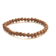 Rudraksha karkötő rugalmas, természetes magból, 6 mm-es golyó / 16 - 17 cm