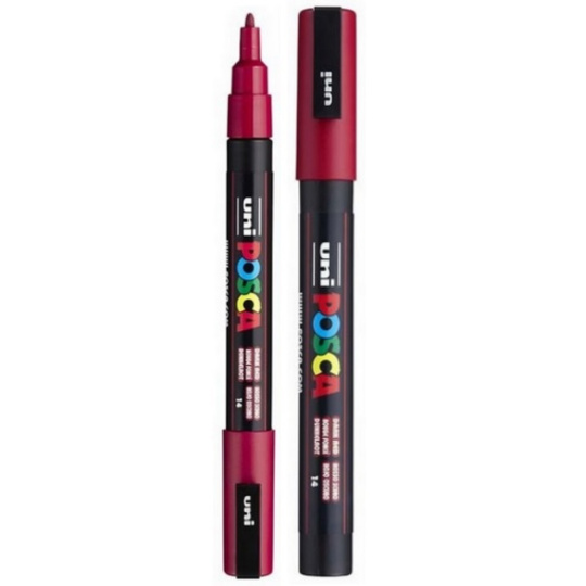 Posca Univerzální akrylátový popisovač 0,9 - 1,3 mm Tmavě červená PC-3M