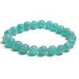 Amazonit náramek elastický přírodní kámen, kulička 9 mm / 16 - 17 cm, kámen naděje