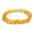 Citrín náramek elastický přírodní kámen, kulička 8 mm / 16 - 17 cm, kámen hojnosti, úspěchu