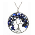 Lapis lazuli Strom života přívěsek přírodní kámen léčivý, délka řetízku: 45 + 5 cm, kámen harmonie