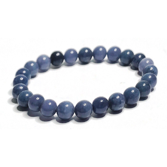 Dumortierit elastyczny naturalny kamień, kulka 8 mm / 16 - 17 cm, młodzież w sercu Dumortierit elastyczny naturalny kamień, kulka 8 mm / 16 - 17 cm, młodzież w sercu