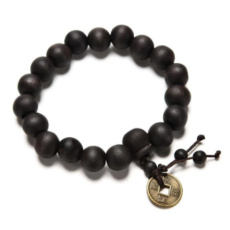 Tibeti buddhista vallási karkötő rugalmas természetes fából, gyöngy 1,1 cm / 16 - 17 cm Tibeti buddhista vallási karkötő rugalmas természetes fából, gyöngy 1,1 cm / 16 - 17 cm