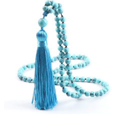 108 Mala Tyrkenit nyaklánc, meditációs ékszer, természetes kő, 8 cm-es bojt, 6 mm-es gyöngy, nyugtató kő 108 Mala Tyrkenit nyaklánc, meditációs ékszer, természetes kő, 8 cm-es bojt, 6 mm-es gyöngy, nyugtató kő