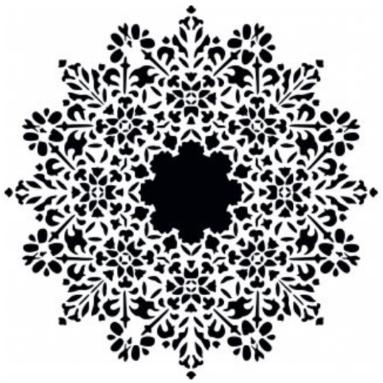 Art e Miss Plastová šablona pro kreativní tvorbu Mandala 29,5 x 29,5 cm