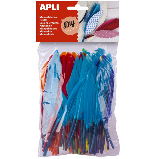 Apli Peříčka velká 100 kusů mix barev
