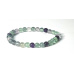 Fluorit zeleno-čirý náramek elastický přírodní kámen, kulička 6 mm / 16 -17 cm, kámen géniů