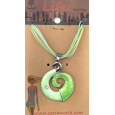 Albi Šperk náhrdelník Spirála zelená 1 kus