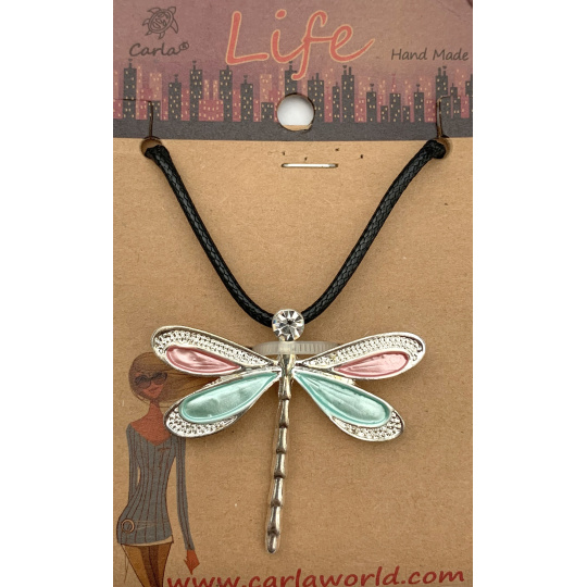 Albi Šperk náhrdelník šňůrka černá Vážka 1 kus