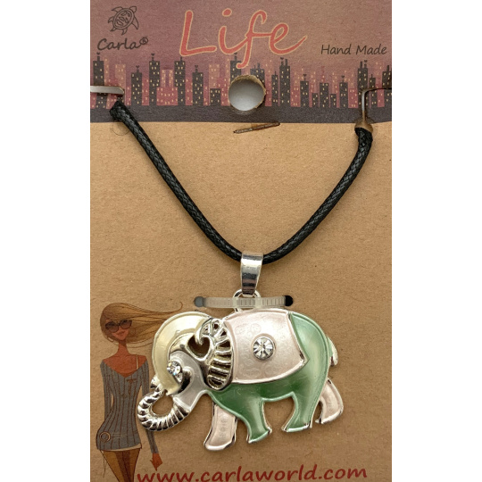 Albi Šperk náhrdelník šňůrka černá Slon symbol štěstí 1 kus