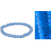 Jade Luminois Light Fosforeskující, modře svítí ve tmě, náramek elastický přírodní kámen, kulička 6 mm / 16 - 17 cm