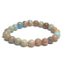 Jaspis / Regalit Imperiální mořský sediment světle modrý náramek elastický směsný minerál, kulička 8 mm / 16 - 17 cm