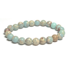 Jaspis / Šoušanský kámen náramek elastický přírodní kámen, kulička 8 mm / 16 - 17 cm