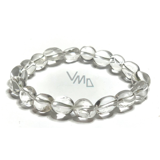 Křišťál čirý Troml náramek elastický přírodní kámen 19 cm, kámen kamenů Křišťál čirý Troml náramek elastický přírodní kámen 19 cm, kámen kamenů