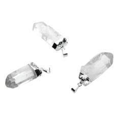 Křišťál špice v kovu přívěsek přírodní kámen 3,5 - 4,5 cm 1 kus, kámen kamenů