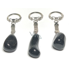 Obsidian Troml přívěsek klíčenka přírodní kámen, cca 10 cm, 1 kus, kámen záchrany Obsidian Troml přívěsek klíčenka přírodní kámen, cca 10 cm, 1 kus, kámen záchrany