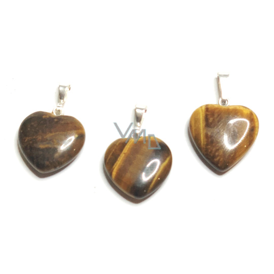 Tygří oko Srdce přívěsek přírodní kámen 1,5 cm, 1 kus, kámen slunce a země, přináší štěstí a bohatství Tygří oko Srdce přívěsek přírodní kámen 1,5 cm, 1 kus, kámen slunce a země, přináší štěstí a bohatství