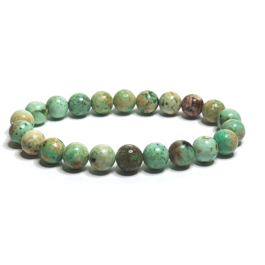 Turkus Peru elastyczny bransoletka naturalny kamień, kulka 8 mm / 16 - 17 cm, kamień szczęścia, talizman podróżników i miłośników zwierząt