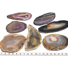 Achát Botswana šedý plátek, přírodní kámen 1 kus, přináší do života úspšchv