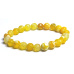 Achát žlutý fazet náramek elastický přírodní kámen, kulička 8 mm / 16 - 17 cm, klid - ochrana - síla - harmonie