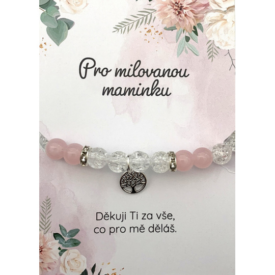 Albi Náramek korálkový Pro milovanou maminku 18,5 cm